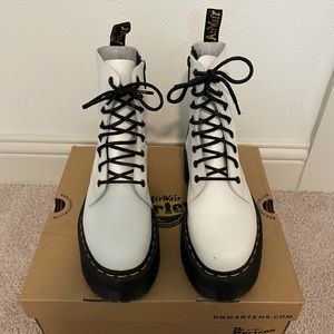 Dr Marten Jadon Leather Platform Boots